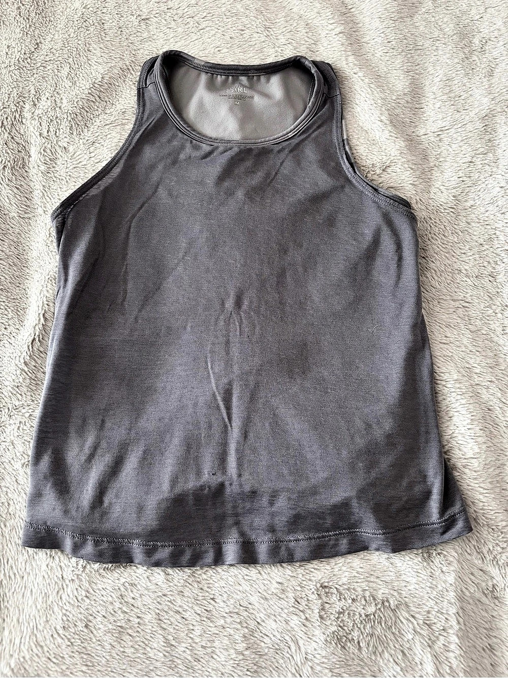 Athleta Girl, Girls Camo Layered Tank, Gray, Medium, Like New